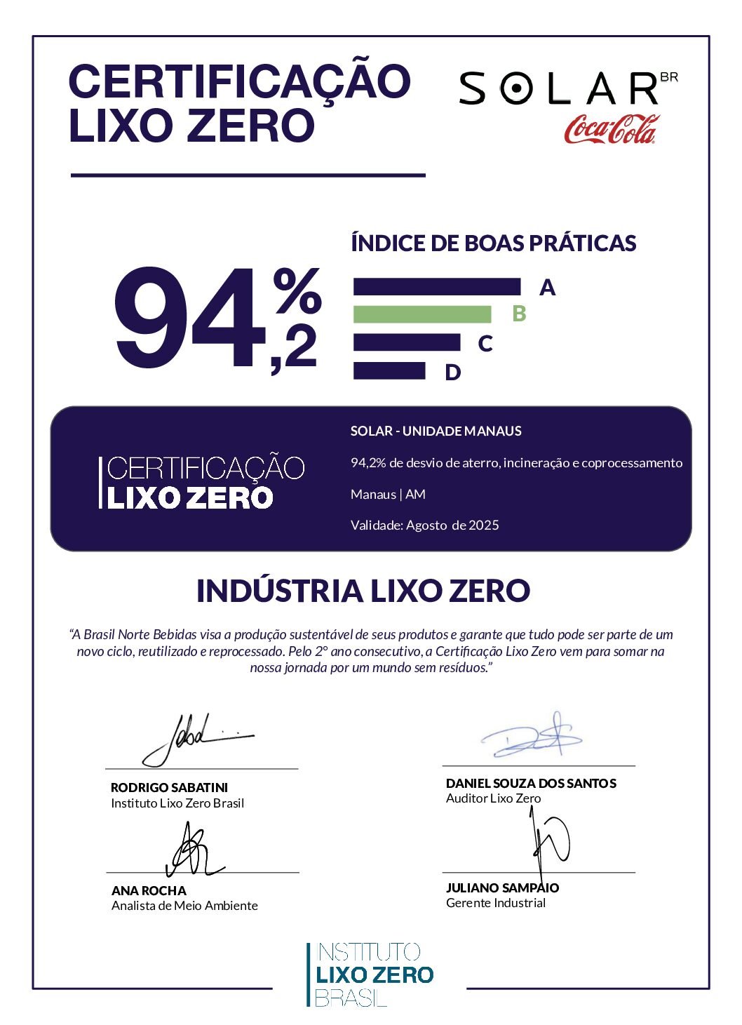 Certificação Lixo Zero - FMAO assinado