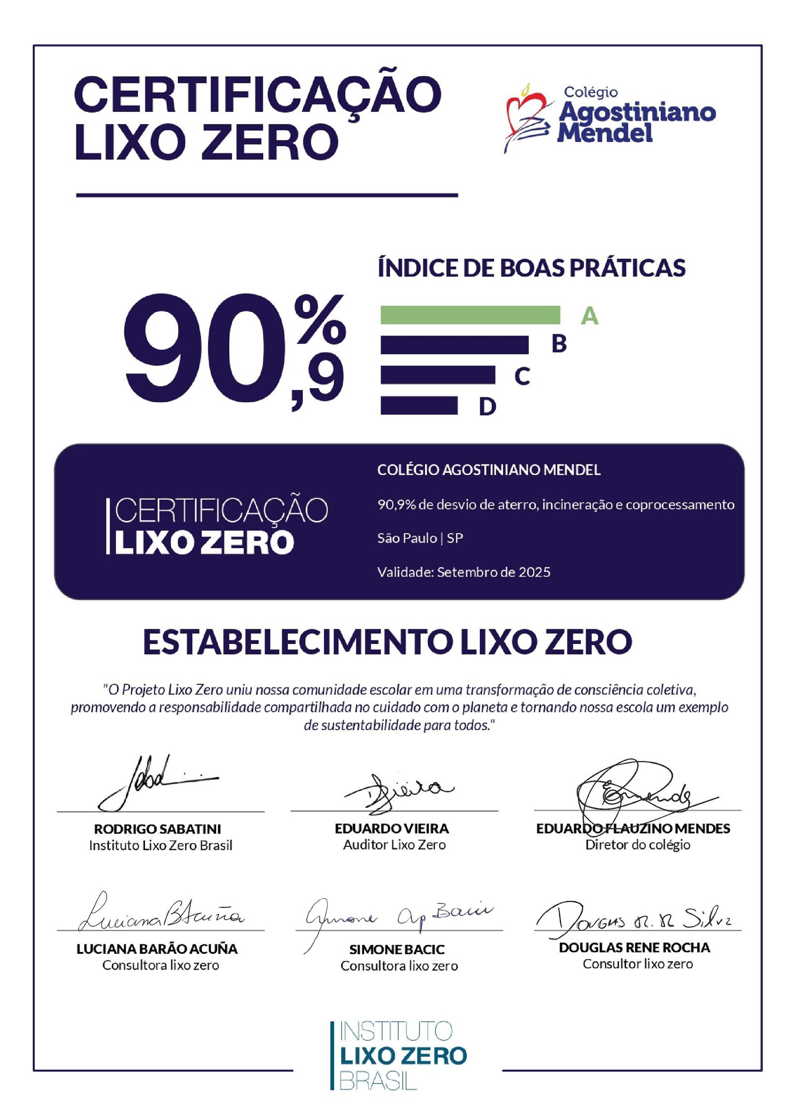 Certificação assinada