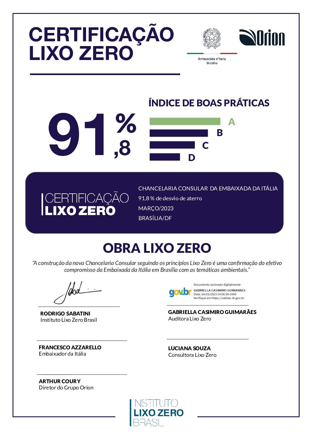 Cópia de CertificaçãoLixoZero_ObraLixoZero_Chancelaria-da-Embaixada-da-Itália_Brasília_DF.pptx (1)